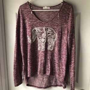 Maroon long sleeve tee